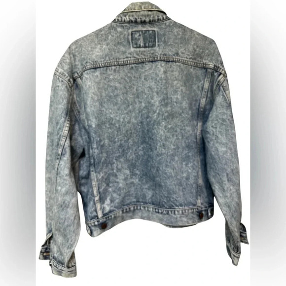 Vintage 80's/90's EDWIN Stone Washed Full Button Denim Jean Jacket - Picture 3 of 11